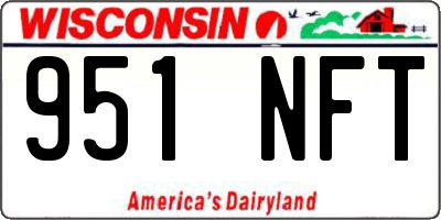 WI license plate 951NFT
