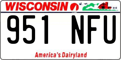 WI license plate 951NFU