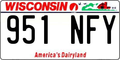 WI license plate 951NFY