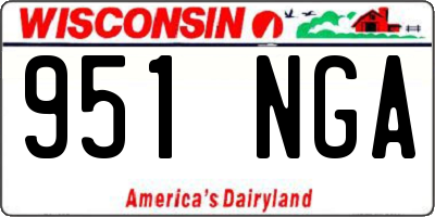 WI license plate 951NGA