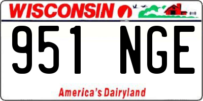 WI license plate 951NGE