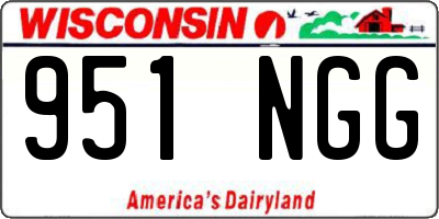 WI license plate 951NGG