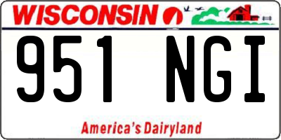 WI license plate 951NGI