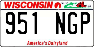 WI license plate 951NGP