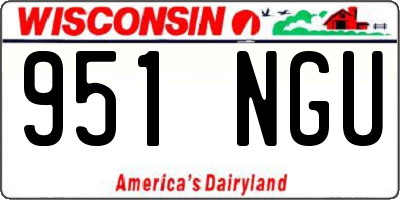 WI license plate 951NGU