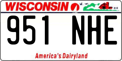 WI license plate 951NHE