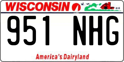 WI license plate 951NHG