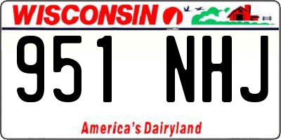 WI license plate 951NHJ