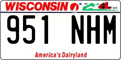 WI license plate 951NHM