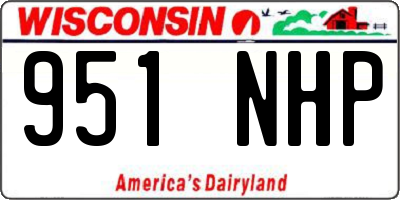WI license plate 951NHP