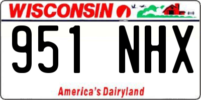 WI license plate 951NHX
