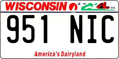 WI license plate 951NIC