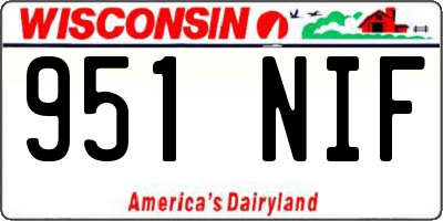 WI license plate 951NIF