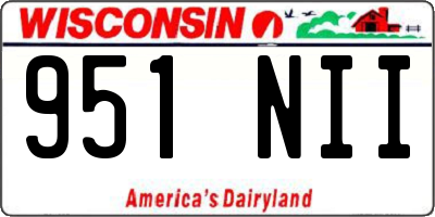 WI license plate 951NII
