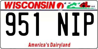 WI license plate 951NIP
