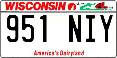 WI license plate 951NIY