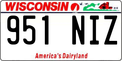WI license plate 951NIZ