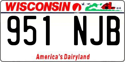 WI license plate 951NJB