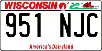 WI license plate 951NJC