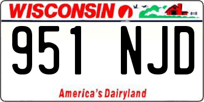 WI license plate 951NJD