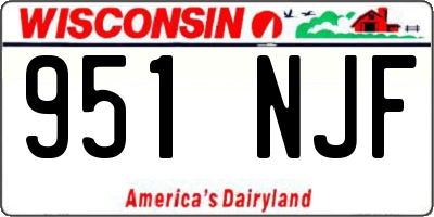 WI license plate 951NJF