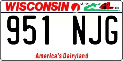 WI license plate 951NJG