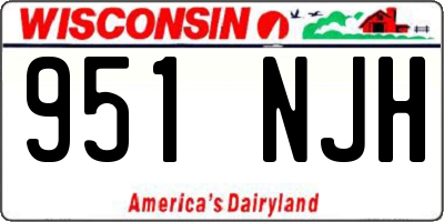 WI license plate 951NJH