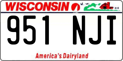 WI license plate 951NJI