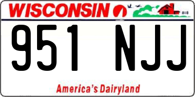 WI license plate 951NJJ