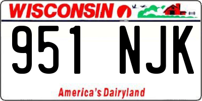WI license plate 951NJK