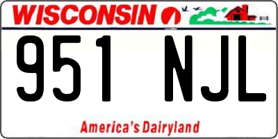 WI license plate 951NJL