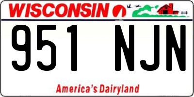 WI license plate 951NJN