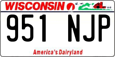 WI license plate 951NJP