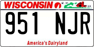 WI license plate 951NJR