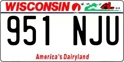 WI license plate 951NJU