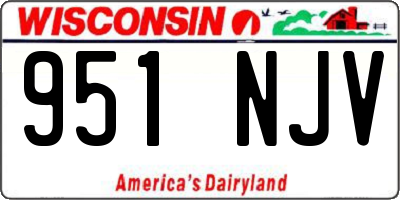 WI license plate 951NJV