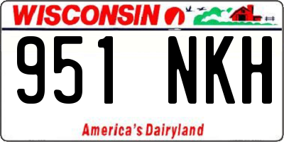 WI license plate 951NKH
