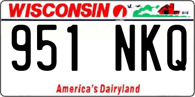 WI license plate 951NKQ