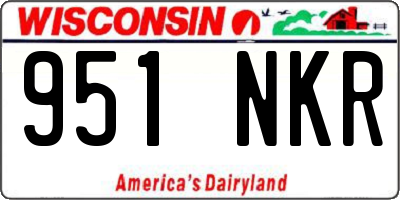 WI license plate 951NKR