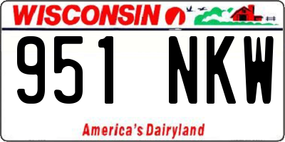 WI license plate 951NKW