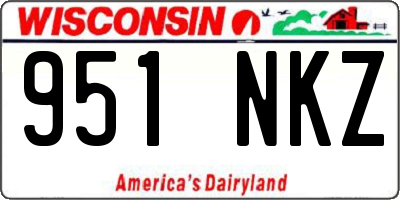 WI license plate 951NKZ