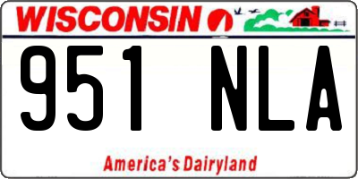 WI license plate 951NLA