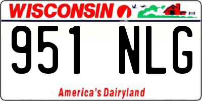 WI license plate 951NLG