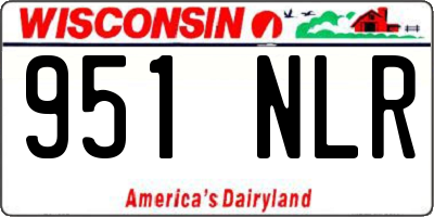 WI license plate 951NLR