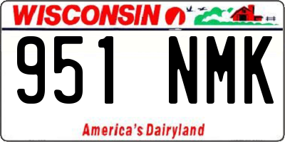 WI license plate 951NMK
