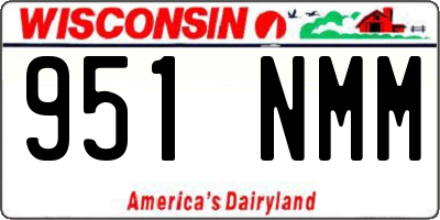 WI license plate 951NMM
