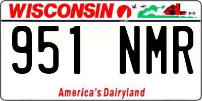 WI license plate 951NMR