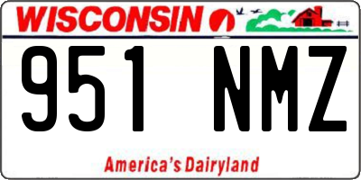 WI license plate 951NMZ