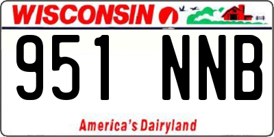 WI license plate 951NNB