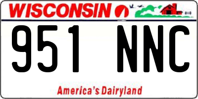 WI license plate 951NNC